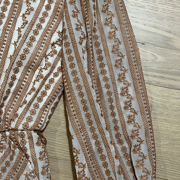 Calvin Klein Brown and White Midi Dress - Picture 3 of 4